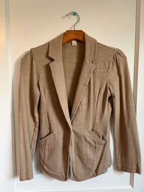 Caslon Unstructured Knit Blazer - Tan - XS